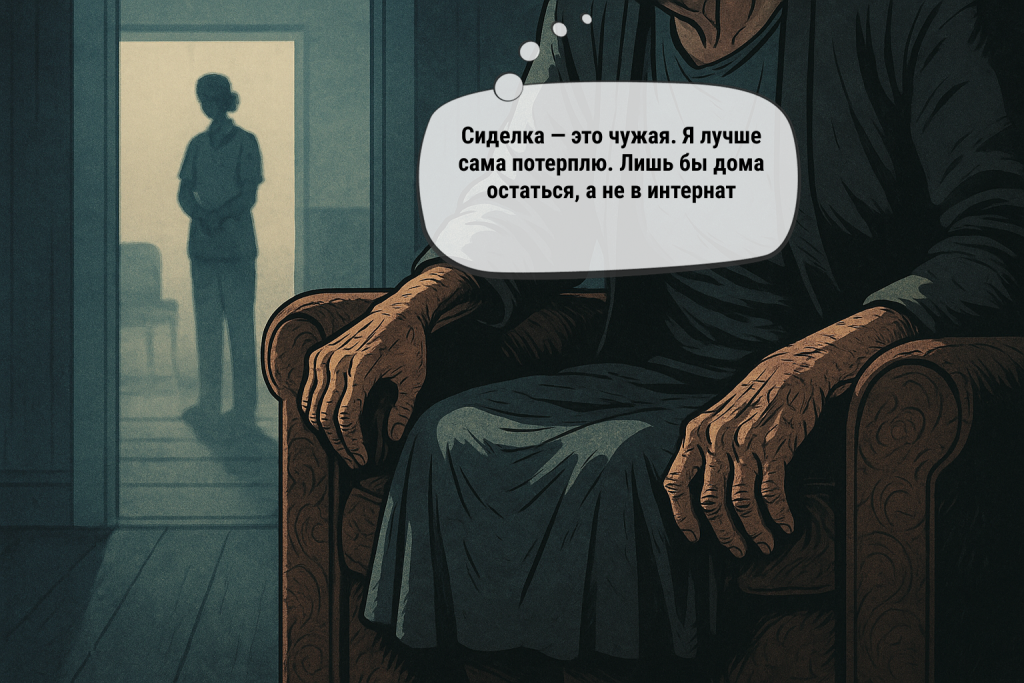 Сиделка — это чужая. Я лучше сама потерплю. Лишь бы дома остаться, а не в интернат